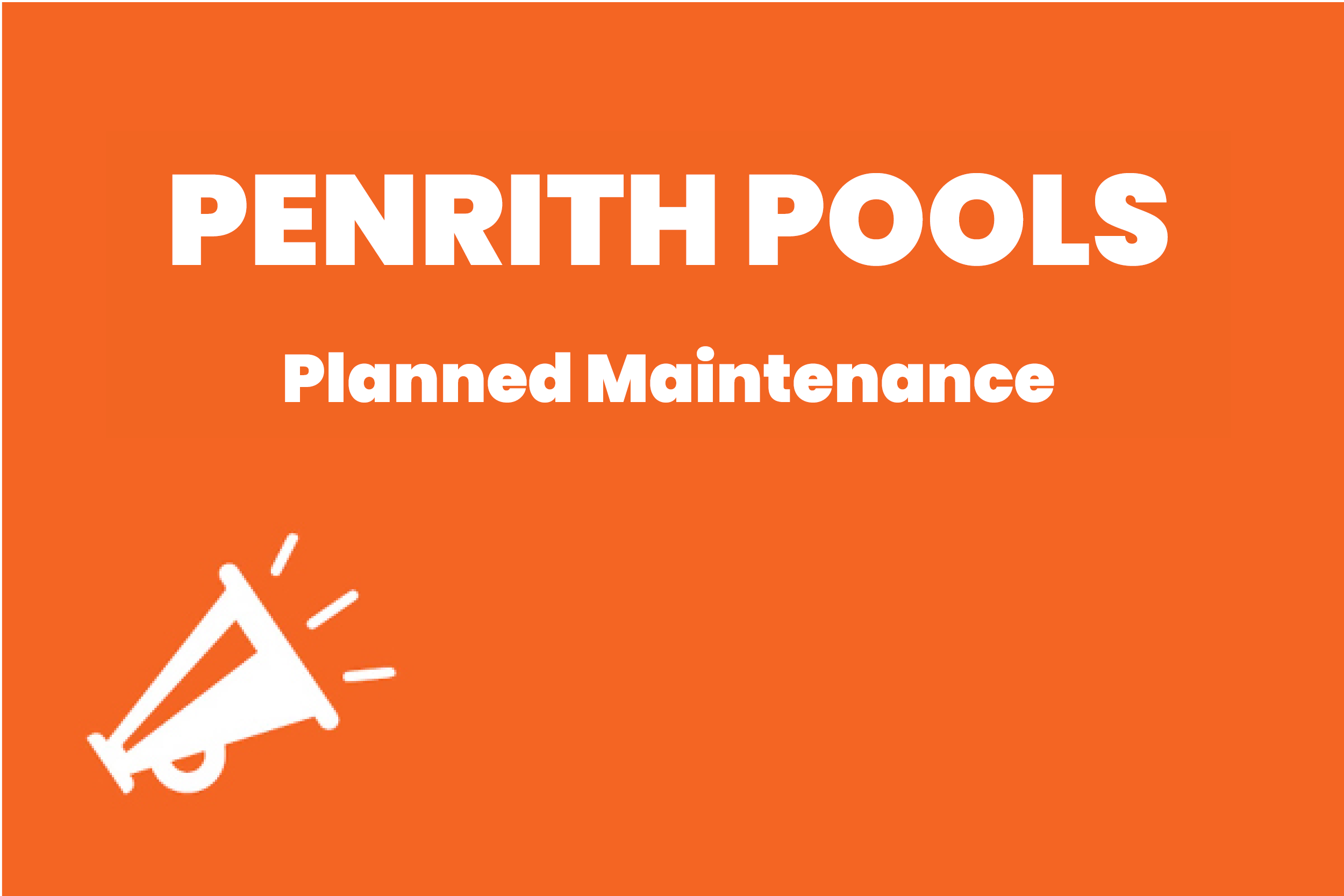 Planned Maintenance - Penrith Pools